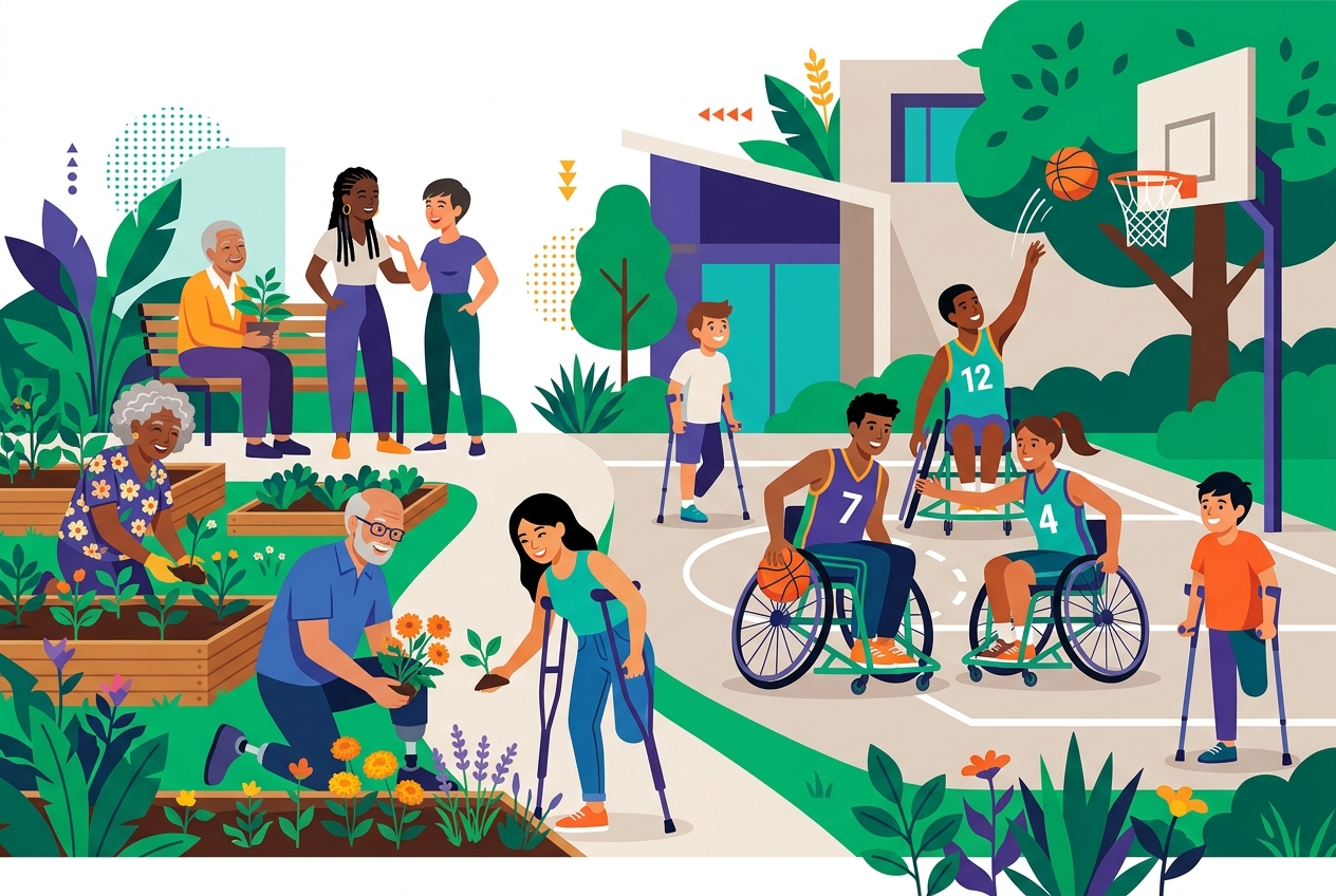 Personas colaborando en comunidad